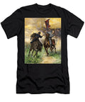Duel of Cavalry Soldiers During the Battle of the Secession War or US Civil War 1861 1865 Colour Engraving of the 19th Century American School T-Shirt