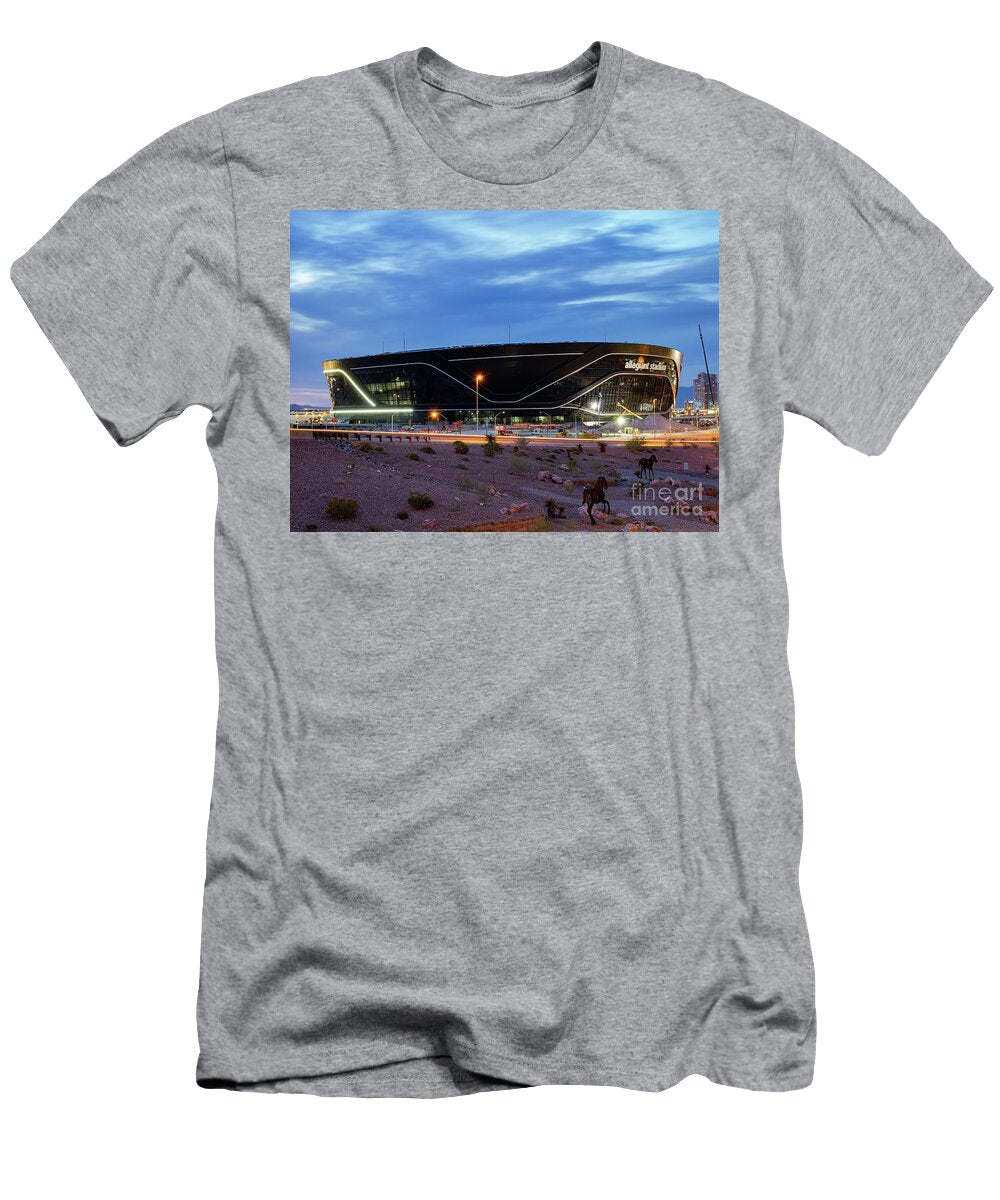 Dusk View of the Almost Finished Allegiant Stadium Chon Kit Leong T-Shirt