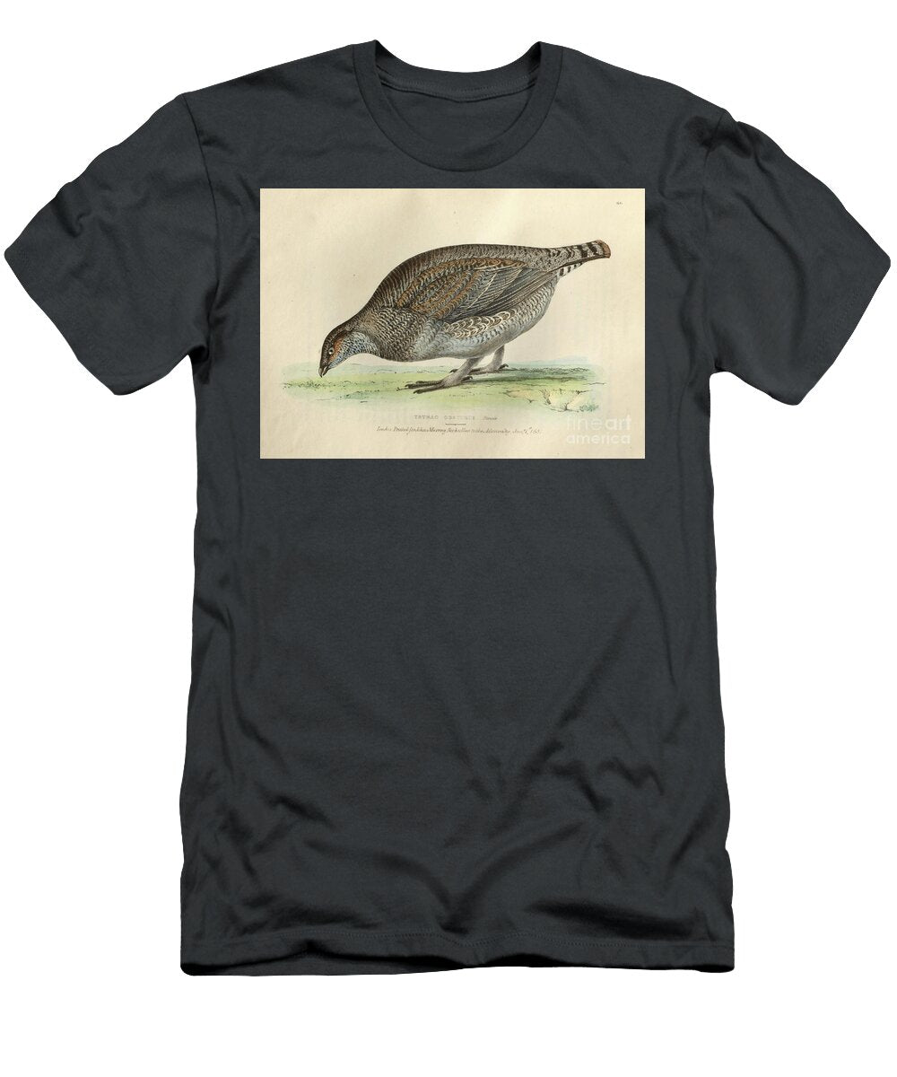 Dusky Grouse Tetrao Obscurus O2 Historic Illustrations T-Shirt