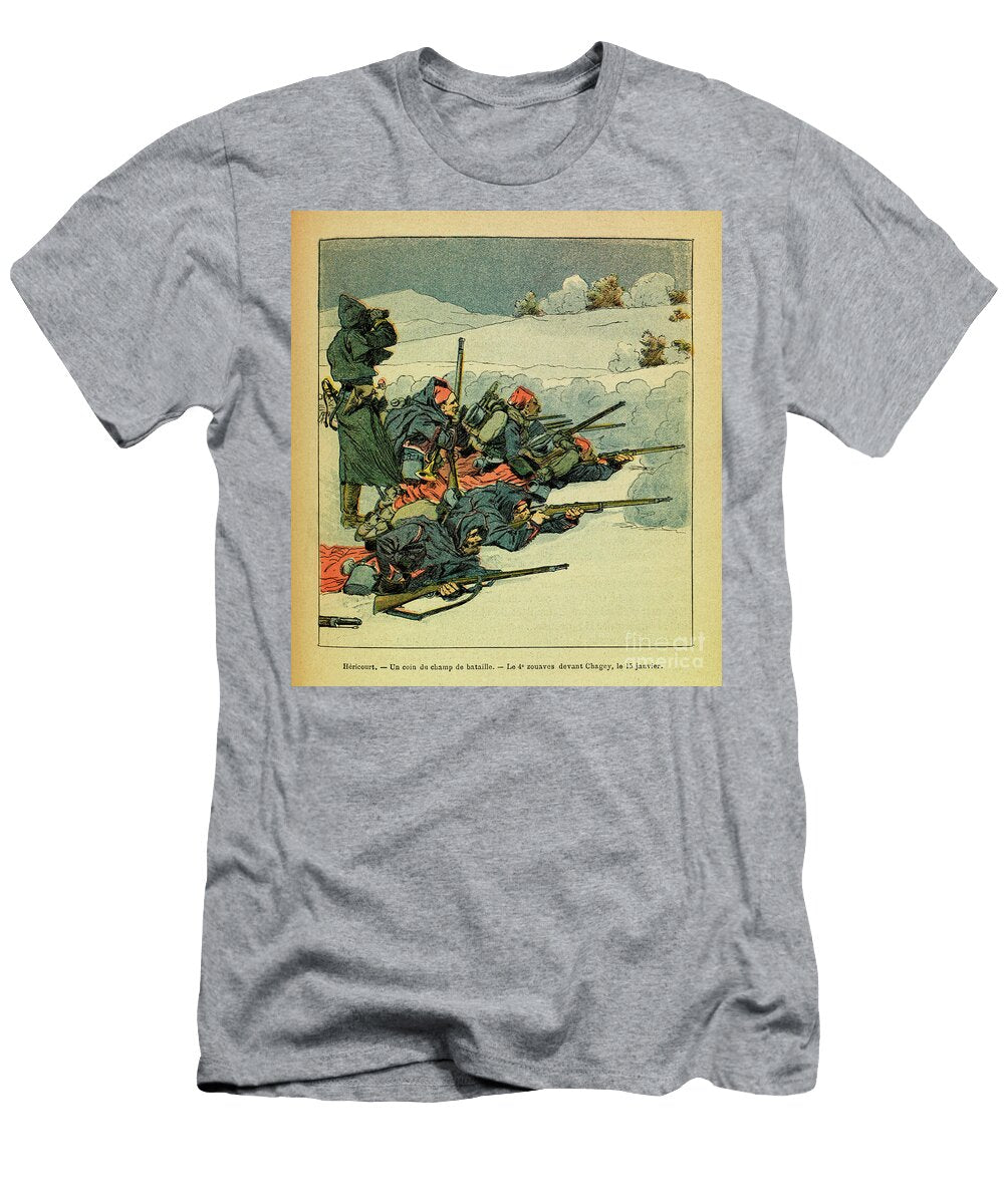 Eastern Armee of Eugene Sergeant At Hericourt 4th Zouave Before Chagey Jan 15 1871 Engraving Louis Charles Bombled T-Shirt