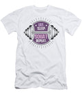 Eat Sleep Squat Repeat Dumbbell Womens Purple Squatever Fitness T-Shirt