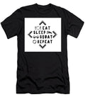 Eat Sleep Squat Repeat Mens Black Squatever Fitness T-Shirt