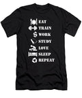 Eat Train Work Study Love Sleep Repeat Alpha Lifestyle Matthew Chan T-Shirt