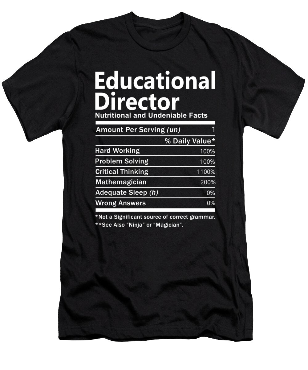 Educational Director Nutrition Factors Gift Item Shi Hu Kang T-Shirt