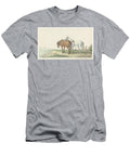 Een Bruin En Wit Paard Op Een Weg Naast Een Hek Jean Bernard 1802 Jean Bernard T-Shirt