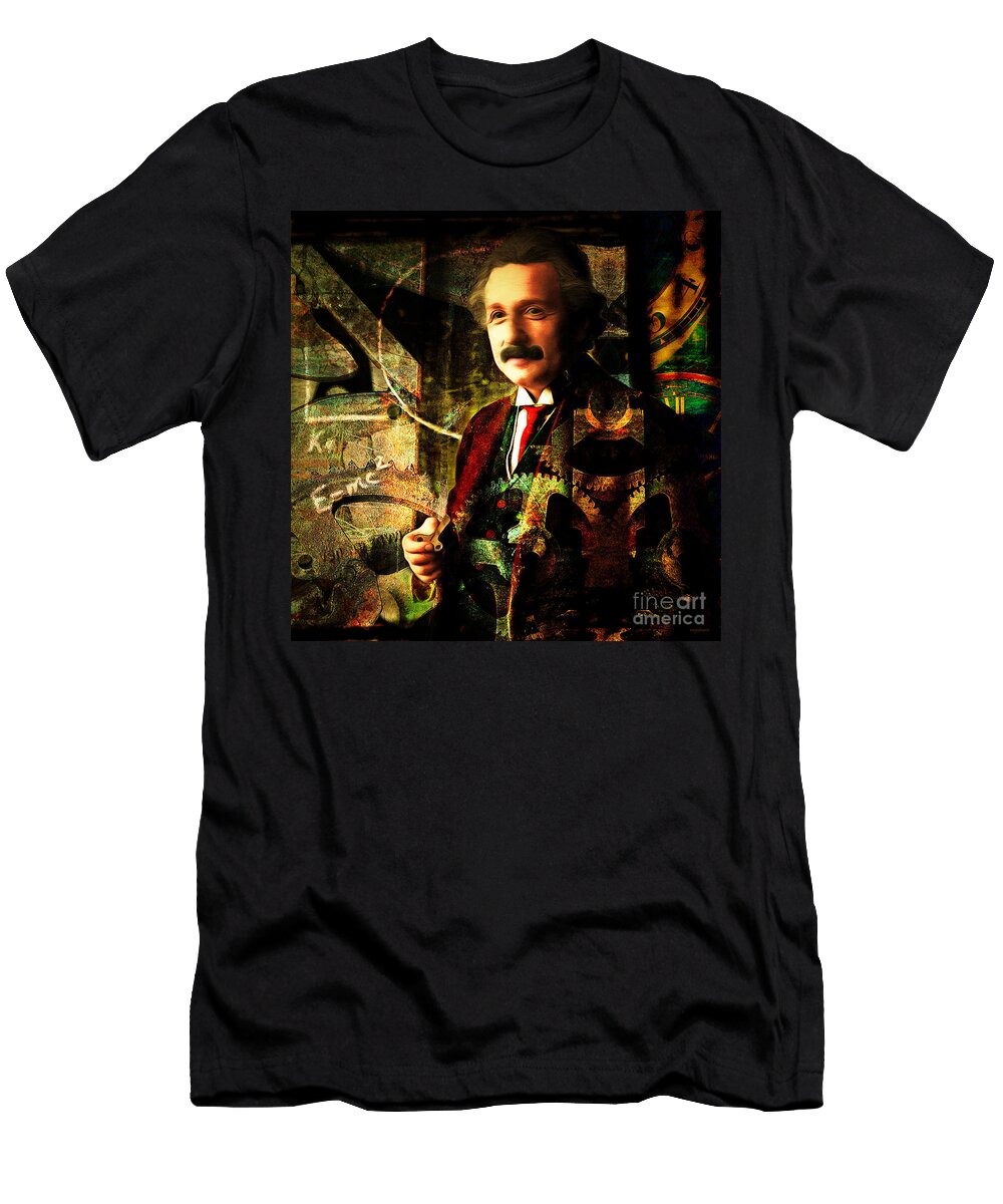 Einstein Labs Inc Steampunk Wayback Time Machines 20141222 Square Wingsdomain Art and Photography T-Shirt
