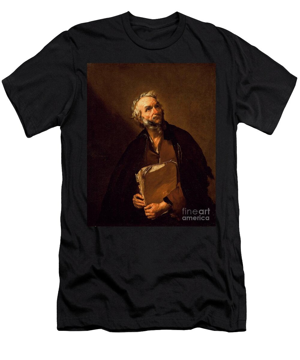 Elderly Scholar with a Booka Philosopher By Jusepe De Ribera Salsabeel Studio T-Shirt