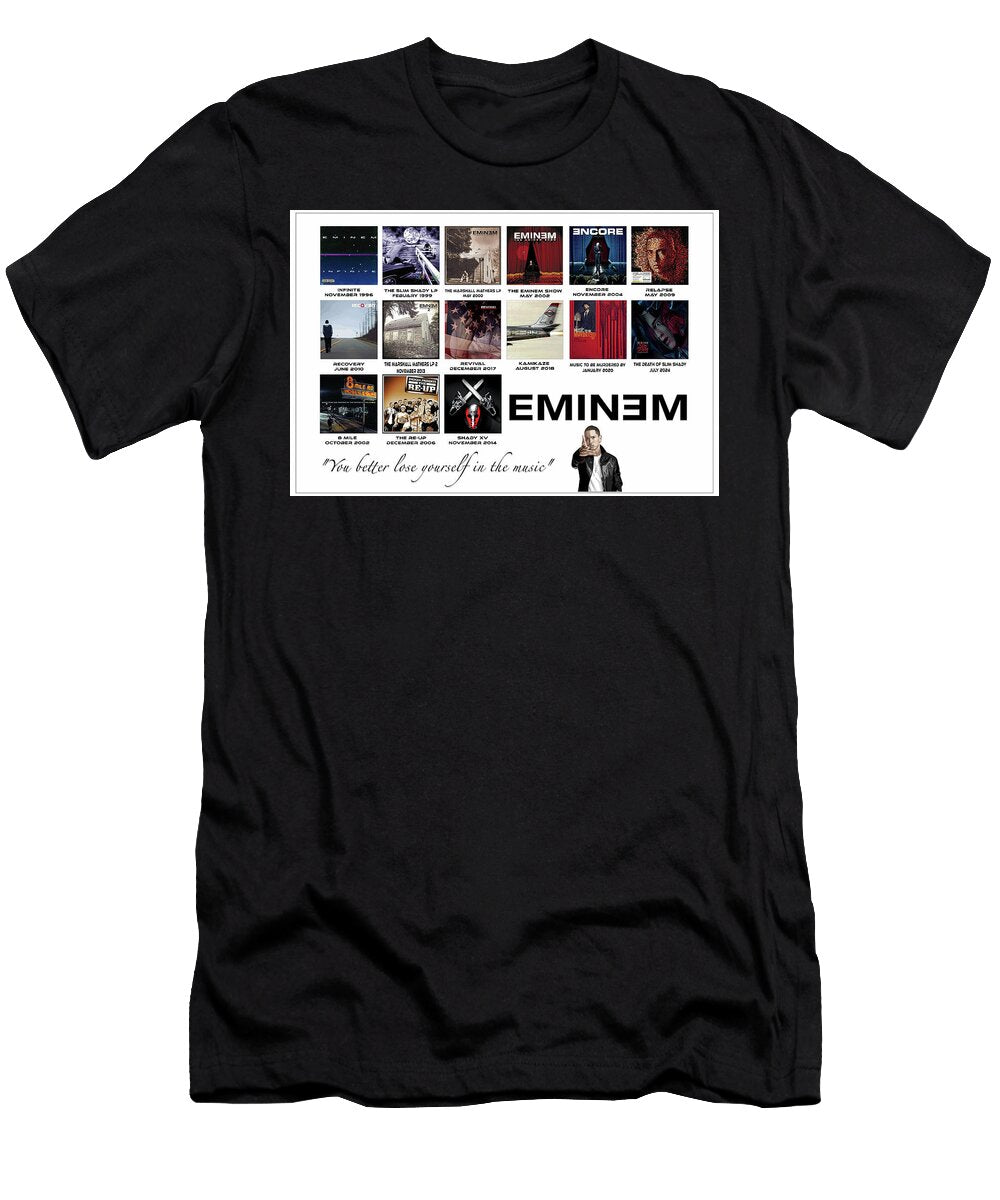 Eminem Album Covers Collection Kevin Walker and Pixel Reverie T-Shirt