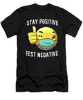 Emoji with Face Mask with Stay Positive Test Negative Lance Gambis T-Shirt