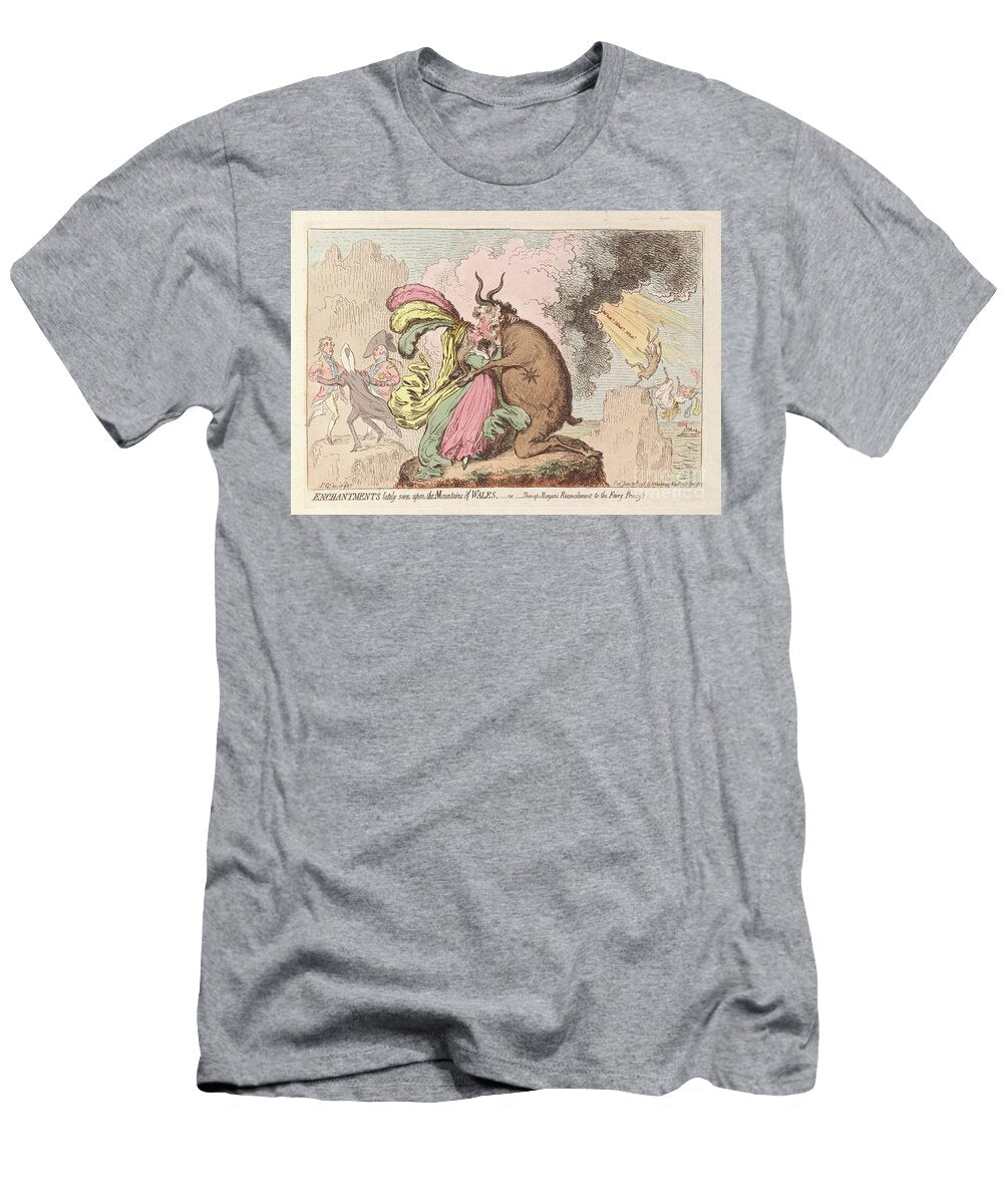 Enchantments Lately Seen Upon the Mountains of Wales or Shon Ap Morgans Reconcilement to the Fairy Princess 1796 James Gillray T-Shirt