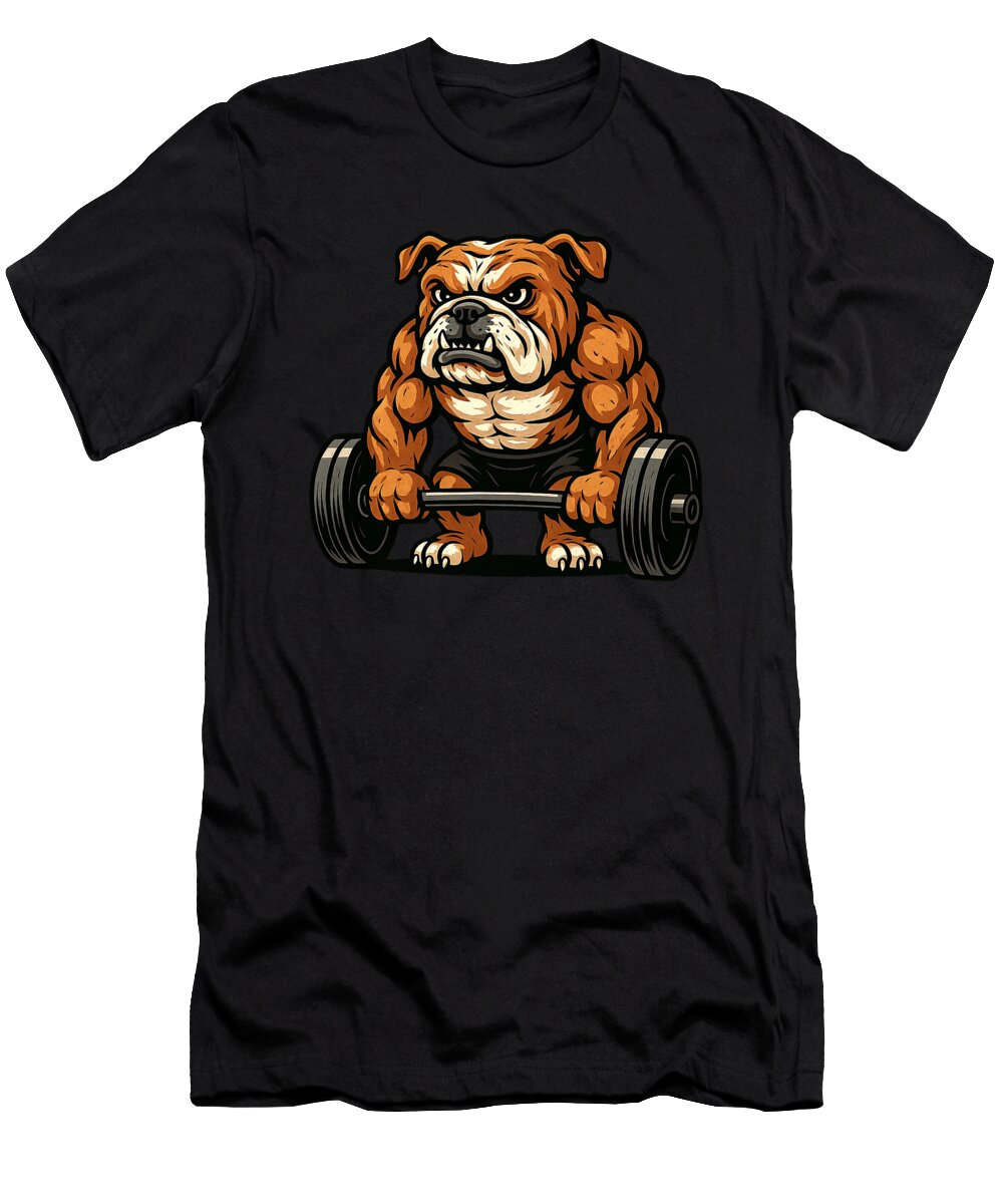 English Bulldog Weightlifting Bodybuilder Gym Sophie Eleanor T-Shirt