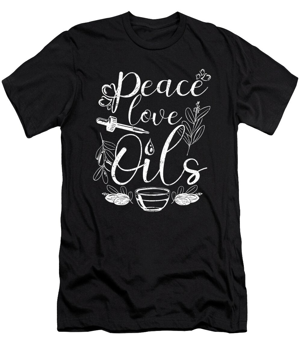 Essential Oil Aromatherapy Essential Peace Love Oils Crazy Squirrel T-Shirt