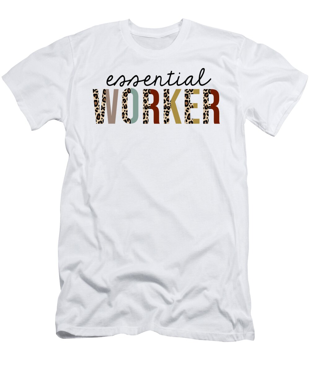 Essential Worker Leopard Print Funny Jensen Cena T-Shirt