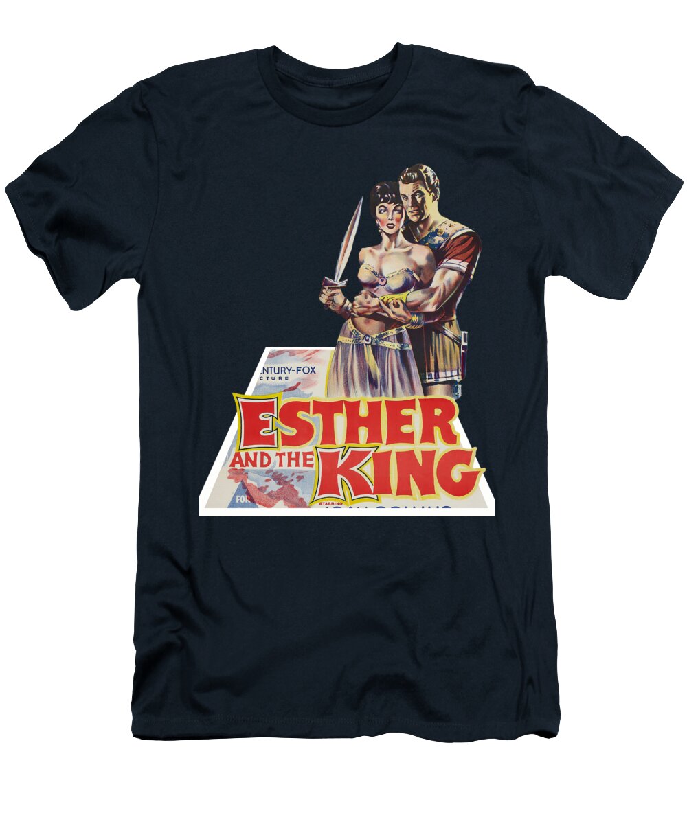 Esther and the King 1960 3d Movie Poster Stars on Art T-Shirt