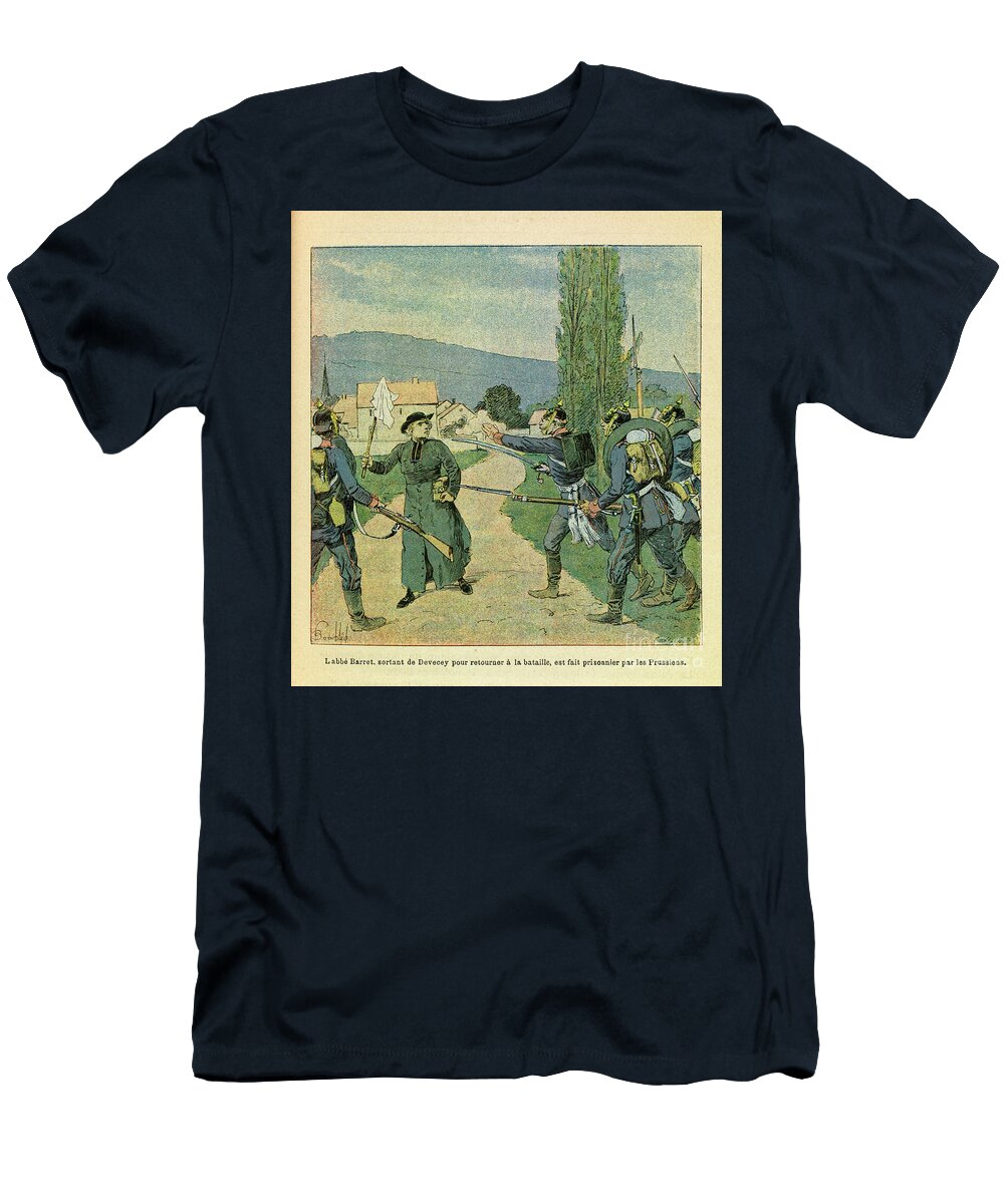 Eugene Sergeants Eastern Armee Abbe Barret Left Devecey Taken Prisoner By French 1870 Engraving Louis Charles Bombled T-Shirt