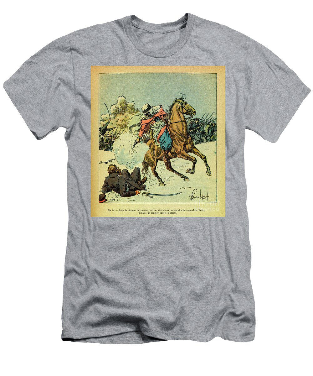 Eugene Sergeants Grenest Army Completes Mission to Aid Wounded Prussian Officer Jan 1871 1871 Engraving Louis Charles Bombled T-Shirt