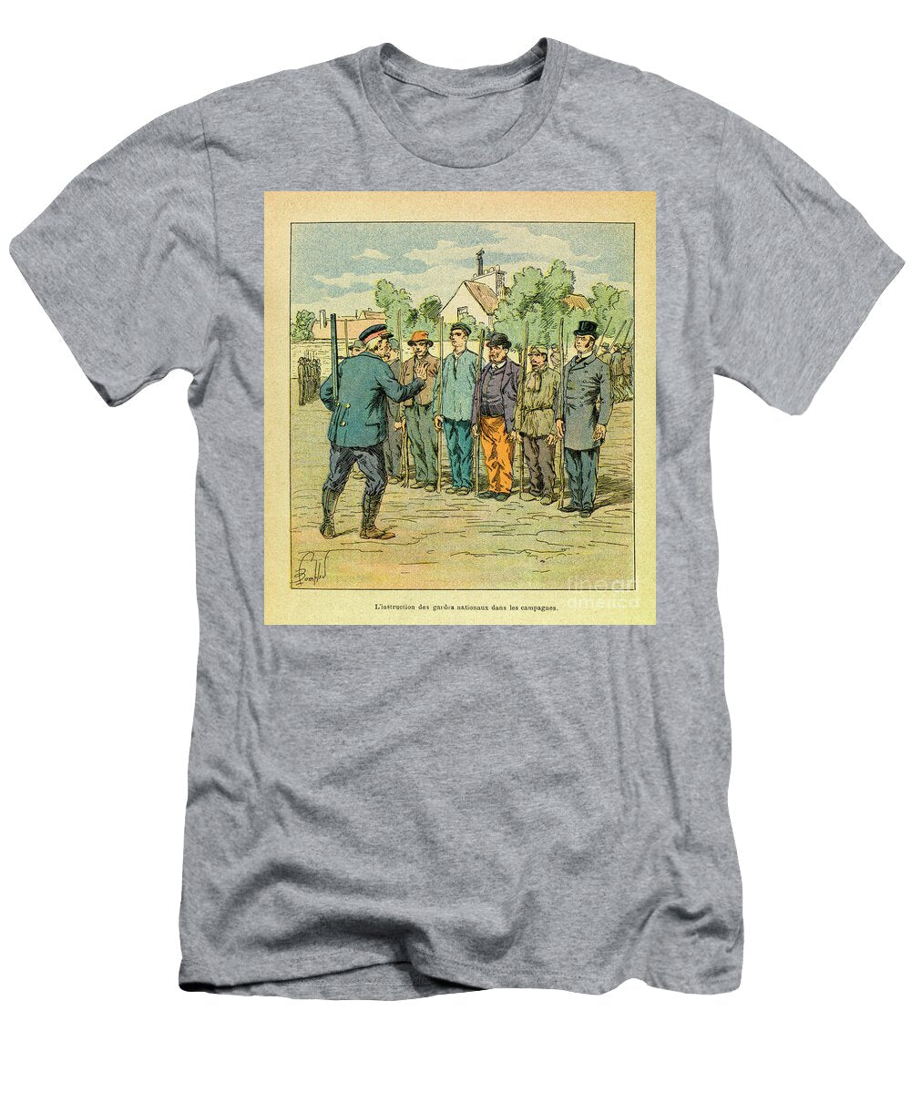 Eugene Sergeants Grenest Army Trains National Guards to Defend Territory Engraving Louis Charles Bombled T-Shirt