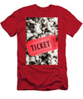 Event Ticket Lying on Pile of Popcorn Jorgo Photography Wall Art Gallery T-Shirt