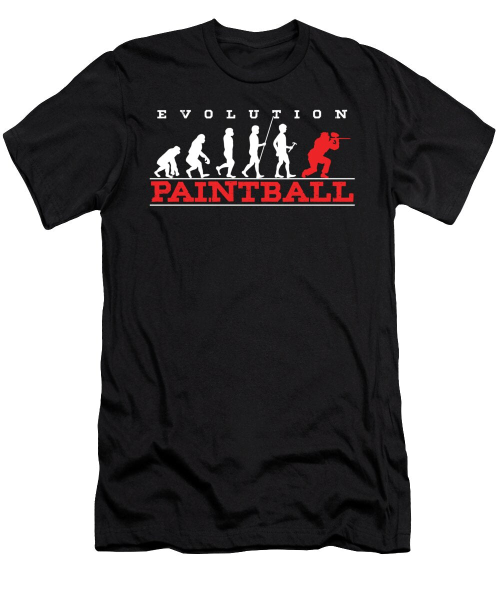 Evolution of Paintball Player Paintball Marker Gift Thomas Larch T-Shirt