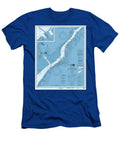 Fall River Harbor Massachusetts Nautical Chart Map 2024 Ocean Blue Carol Japp T-Shirt