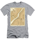 Fall River Harbor Massachusetts Nautical Chart Map 2024 Sepia Carol Japp T-Shirt