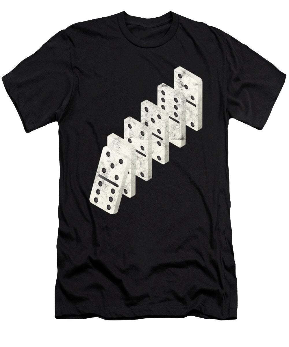 Falling Dominoes Tiles Puzzler Game Play Gift Thomas Larch T-Shirt