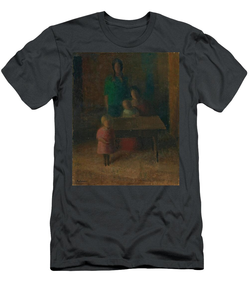 Familie Am Tisch Art Johann Von Tscharner Swiss T-Shirt