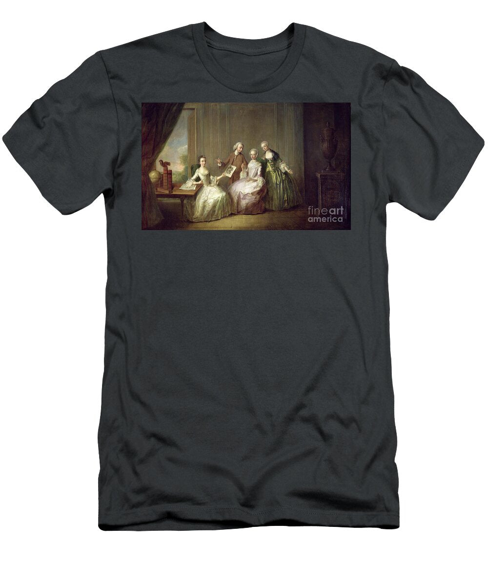 Family in an Interior with Squirrels Possibly the Burton Family From Eltham Kent 1755 60 Philippe Mercier T-Shirt