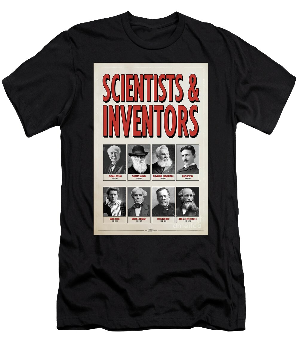 Famous Scientists and Inventors Aged Pixel T-Shirt