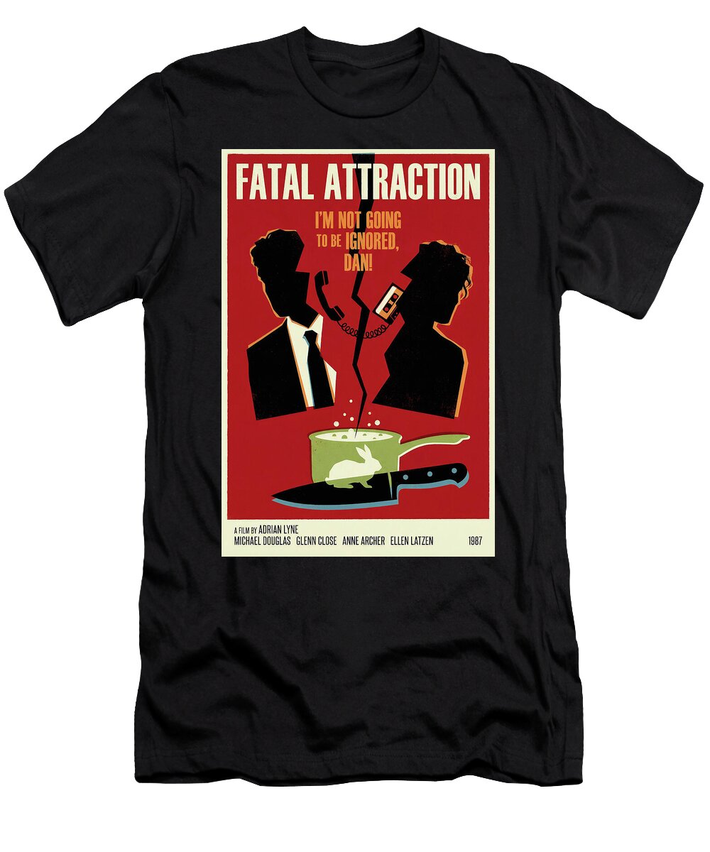 Fatal Attraction Minimal Movie Poster Retro Film Poster Vintage 1987 Sampadart Gallery T-Shirt