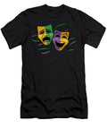 Festive Mardi Gras Party Happy and Sad Theater Masks John Schwegel T-Shirt