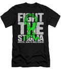 Fight the Stigma Mental Health Disease Awareness Green Ribbon Anti Depression Anxiety Warrior Gift Sifou Store T-Shirt