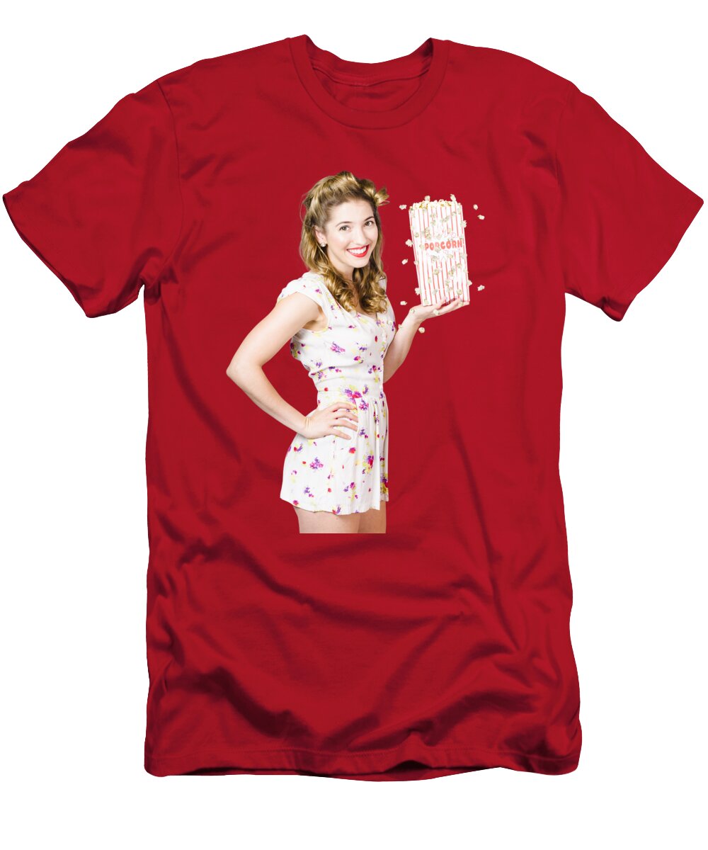 Film and Cinema Pin Up Lady Jorgo Photography Wall Art Gallery T-Shirt