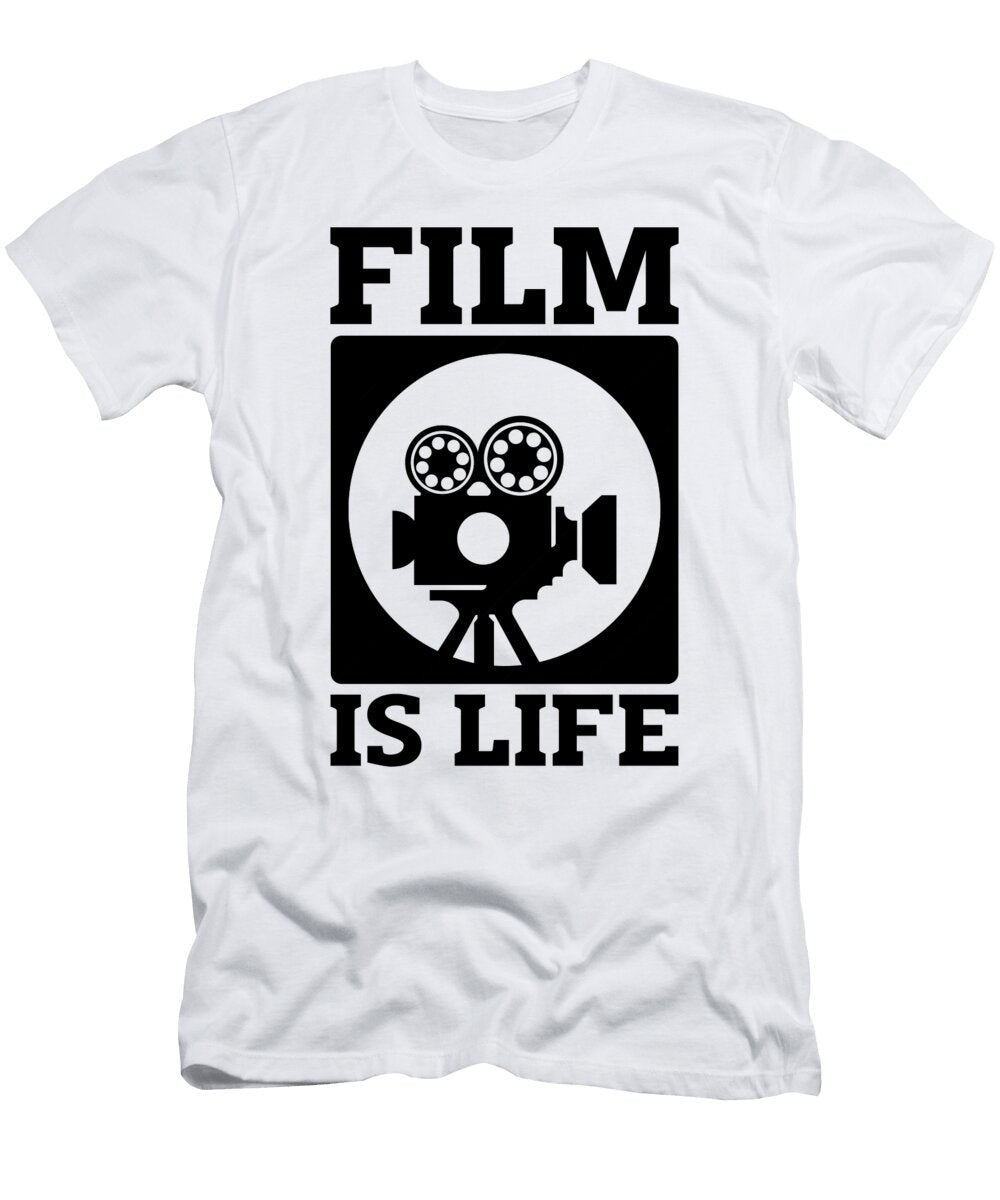 Film Is Life Filmmaking Retro Director Filmmaker Tshirtconcepts Marvin Poppe T-Shirt