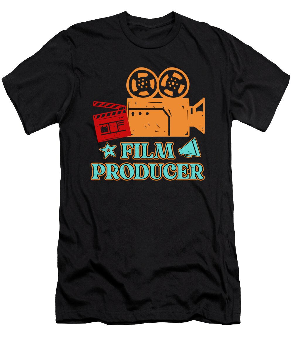 Film Producer Camcorder Movie Clapperboard Gift Thomas Larch T-Shirt