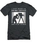 Filmmaker Costume for a Coffee Loving Film Editor Alessc Flavi T-Shirt