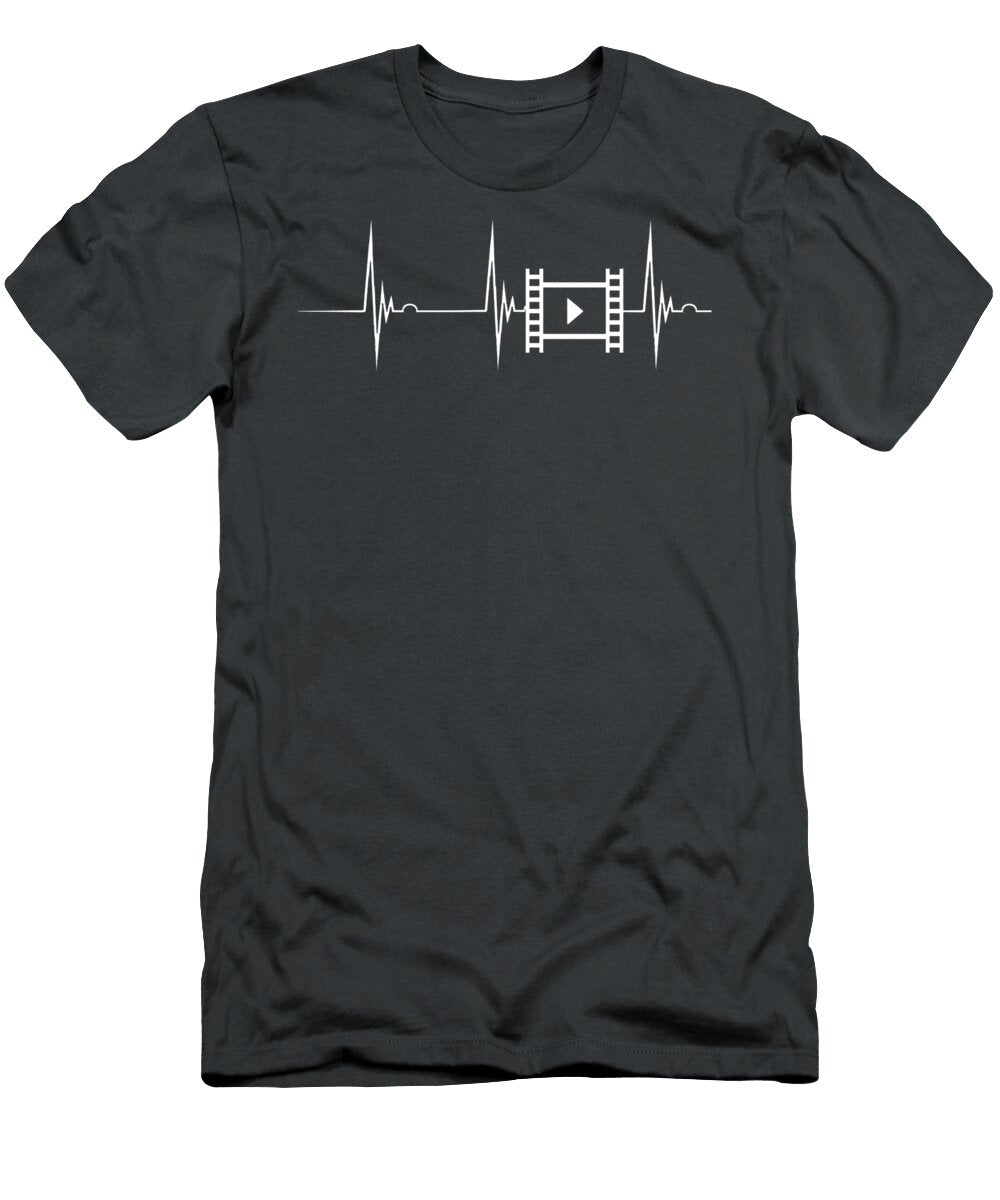 Filmmaker Film Clip Heartbeat Ekg Pulse Film Director Rayney Leela T-Shirt