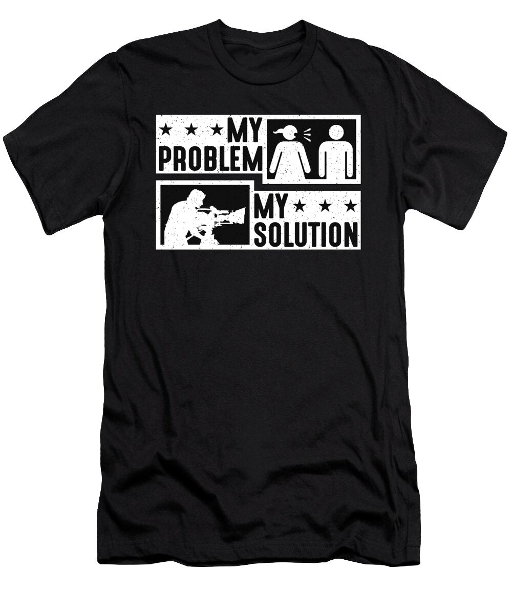 Filmmaker My Problem My Solution Pictogram Dad Mom Tshirtconcepts Marvin Poppe T-Shirt