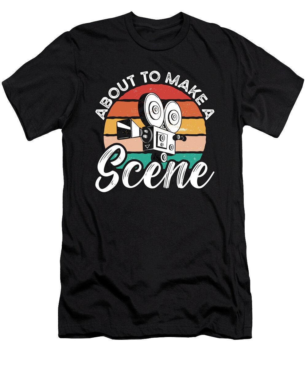 Filmmaking About to Make a Retro Cinema Filmmaker Tshirtconcepts Marvin Poppe T-Shirt