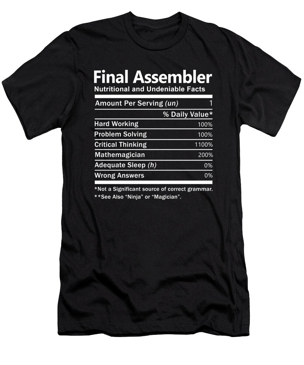 Final Assembler Nutrition Factors Gift Item Shi Hu Kang T-Shirt
