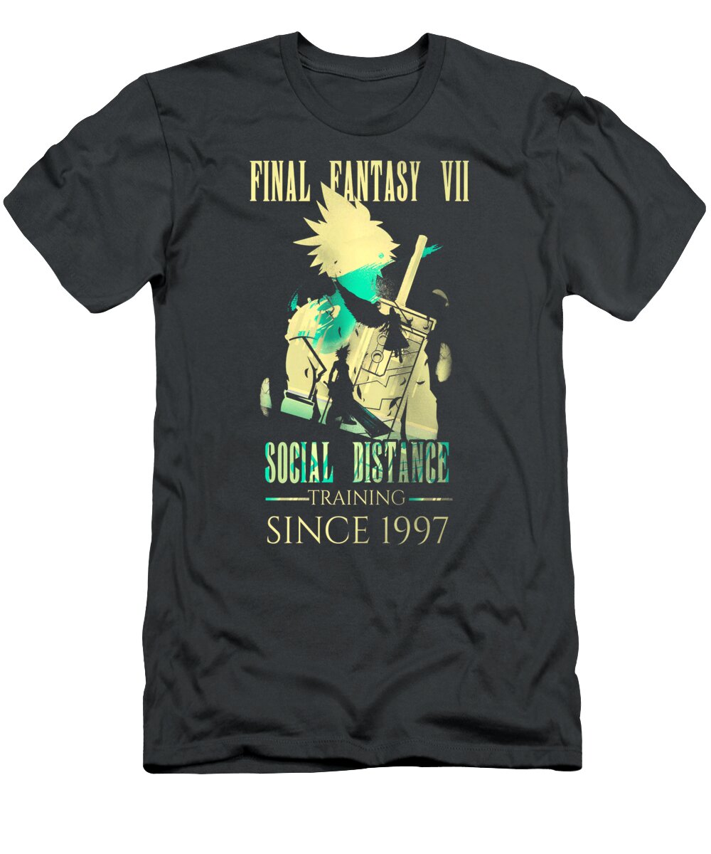 Final Fantasy Vii Social Distance Training Since 1997 I Love This Bes for Y Gustaf Berggren T-Shirt