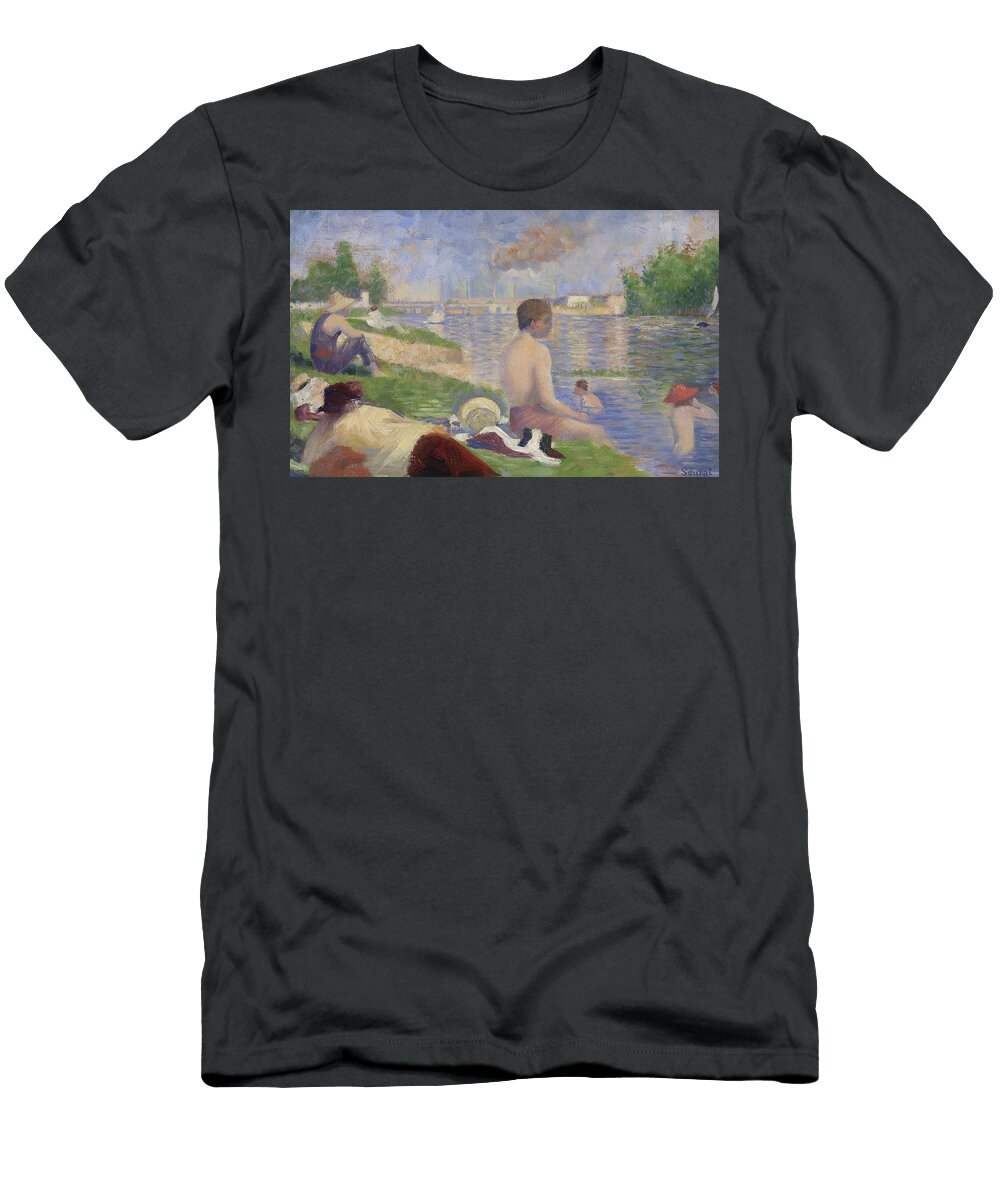 Final Study for Bathers At Asnieres Georges Pierre Seurat T-Shirt