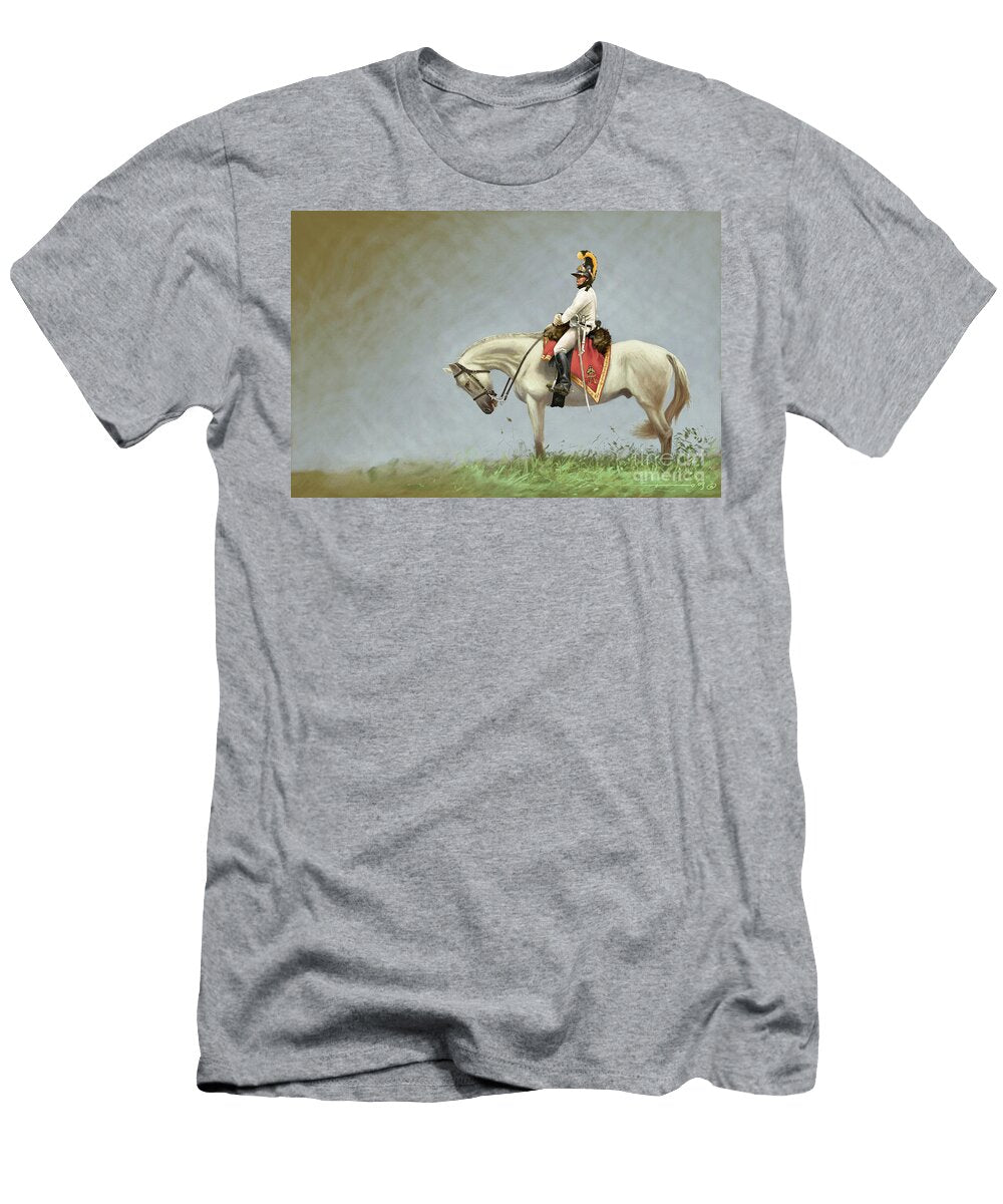 First Empire Soldier of the Austrian Cavalry Drawing By Alessandro Lonati Alessandro Lonati T-Shirt