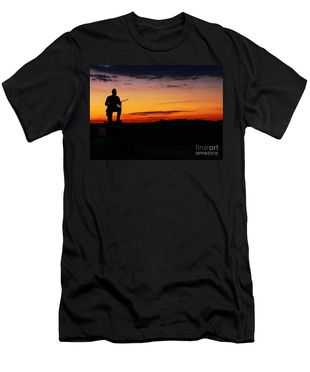 First Pennsylvania Cavalry Sunrise Gettysburg Randy Steele T-Shirt