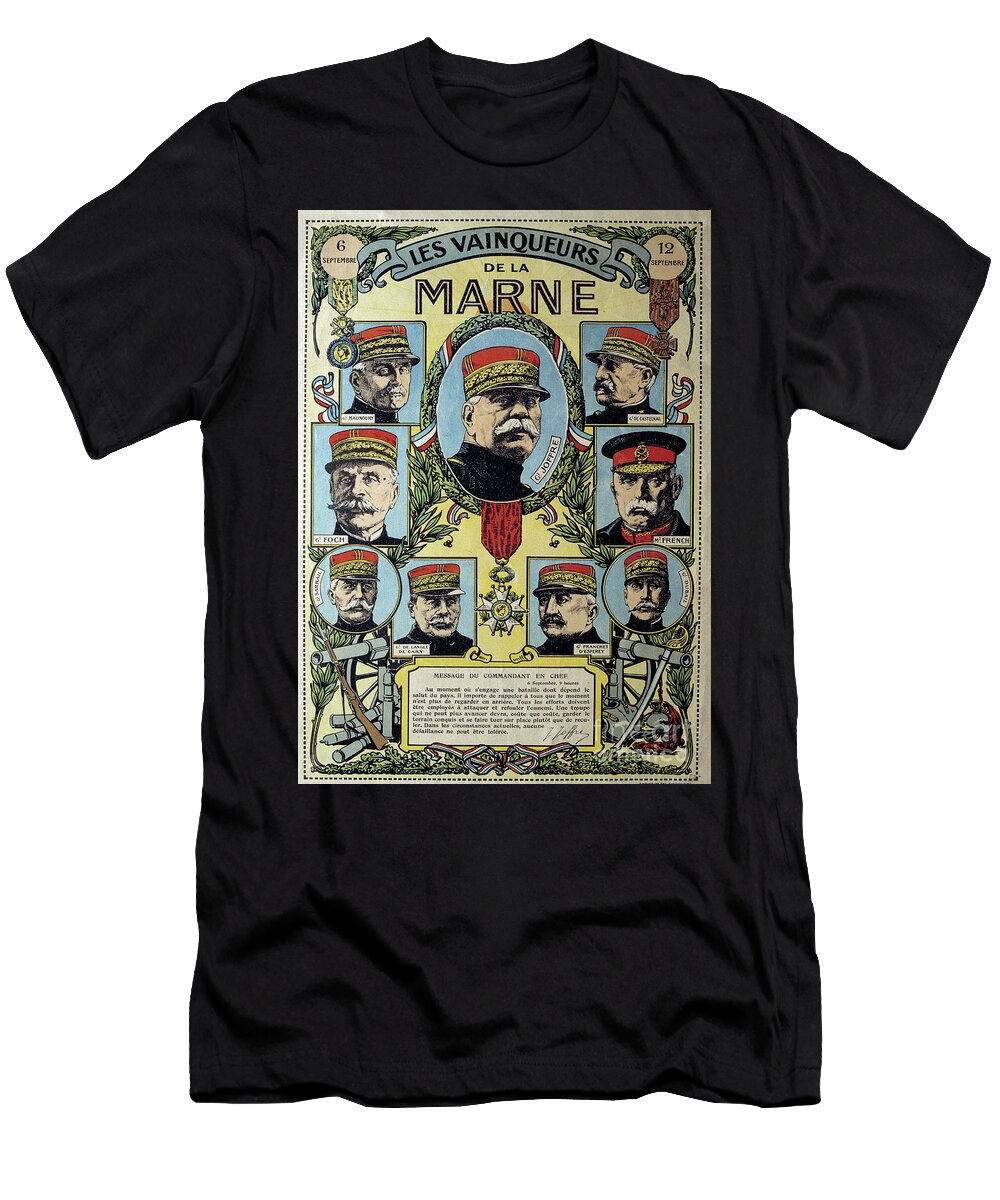 First World War the Victors of the Allied Armies of the Battle of the Marne in September 1914 Unknown Artist T-Shirt