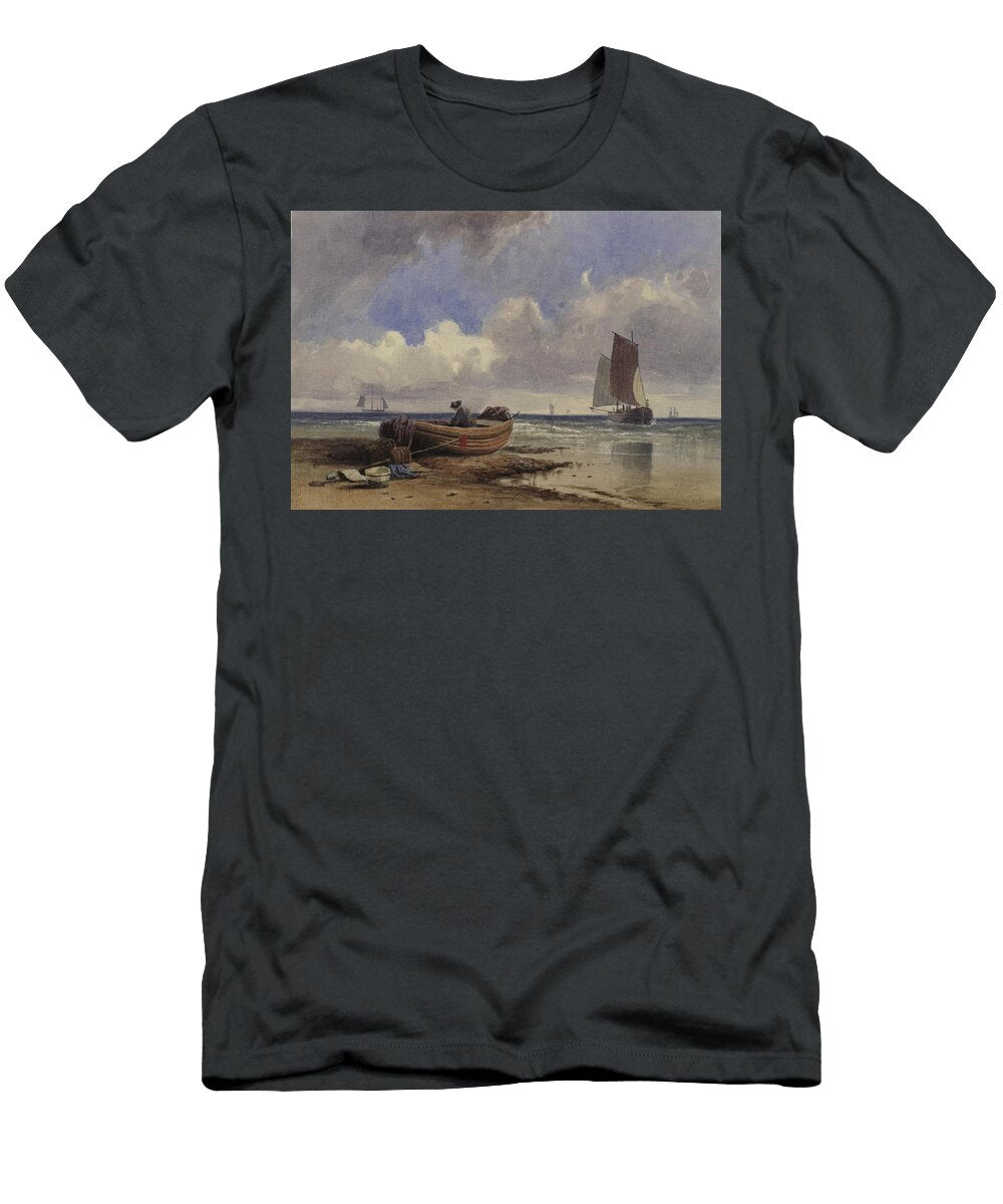 Fishing Boat on the Shore At Hastings Charles Bentley English T-Shirt
