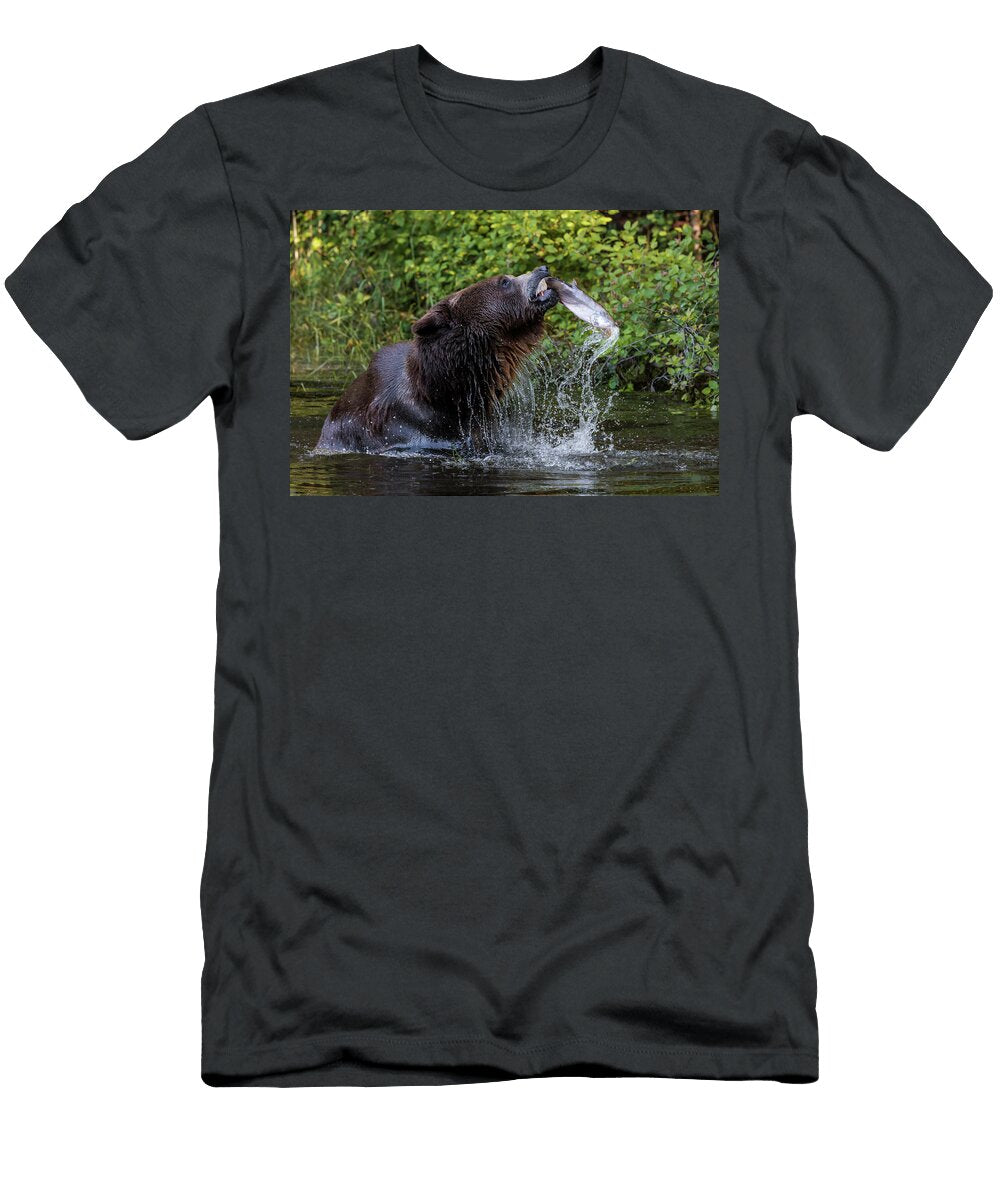 Fishing Grizzly Wes and Dotty Weber T-Shirt