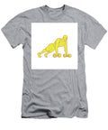 Fitness Athlete Push Up Dumbbell Drawing Aloysius Patrimonio T-Shirt