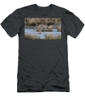 Flock of Eurasian Teal Flying in to Feed on a Marshy Pond Roger Powell Natureplcom T-Shirt