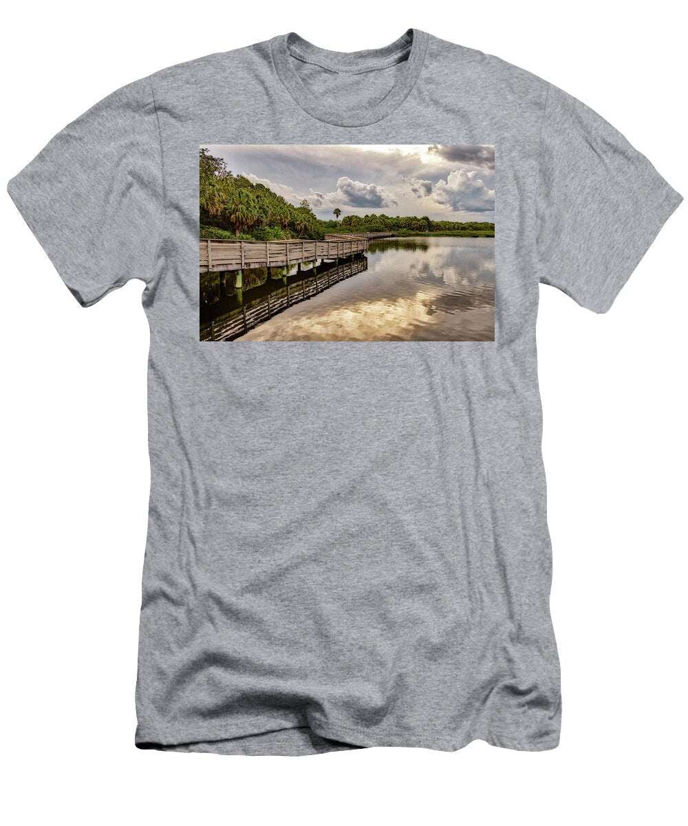 Florida Boynton Beach Green Cay Nature Center Wetlands Wooden Footpath Laura Diez T-Shirt